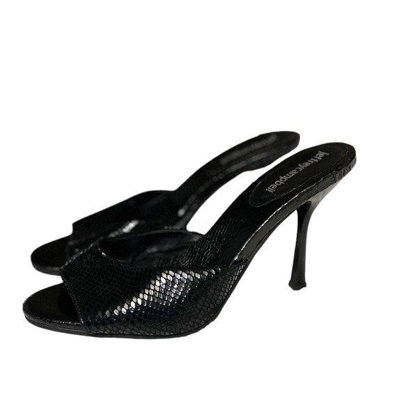 JEFFREY CAMPBELL Python Snake Pattern Leather Heels Mules - Picture 1 of 11